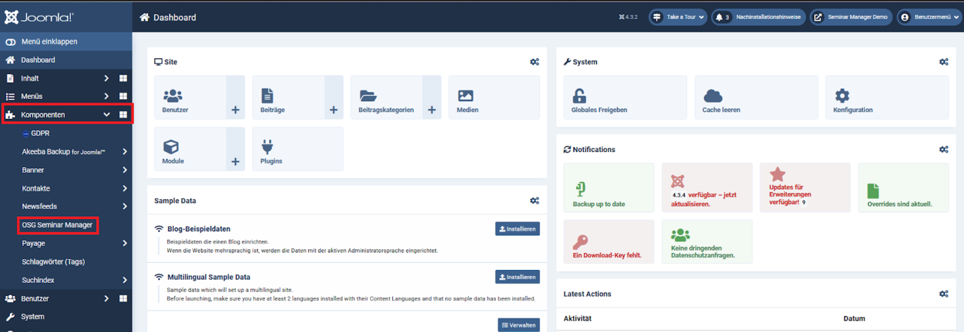 SeminarManagerInstallation4